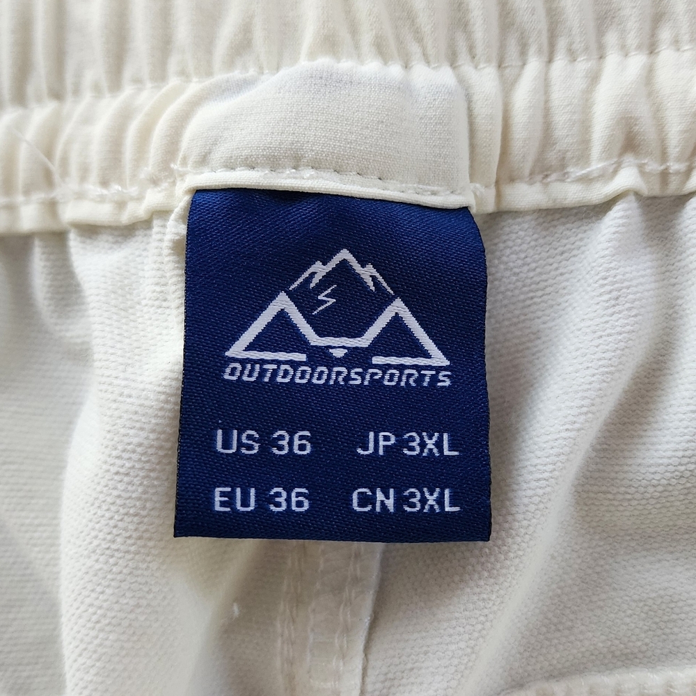 Outdoor Sports Trr Mens Cream Straight Leg Hiking Golf Utility Pants Size 36 - Picture 3 of 6
